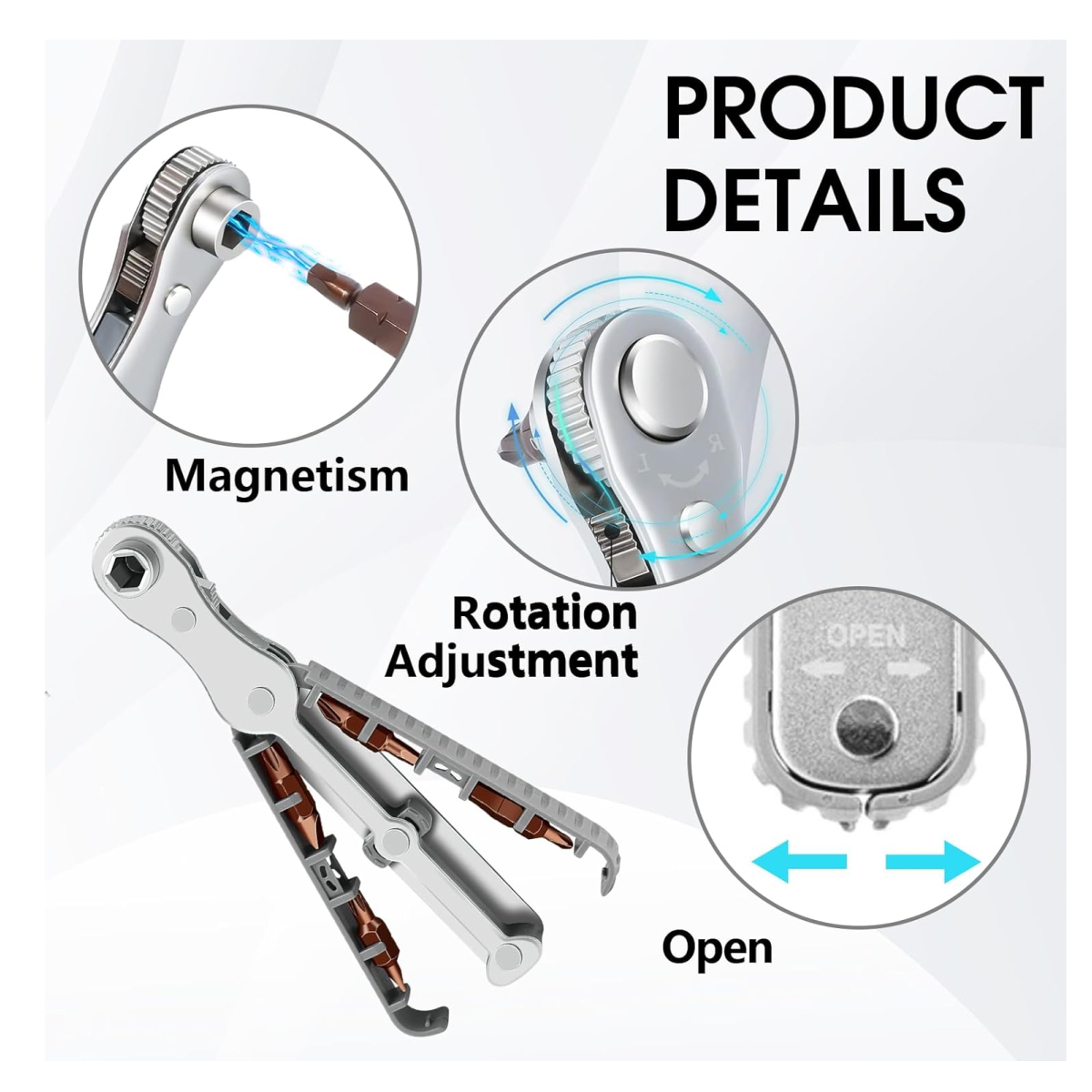 Miniatura 4 de Kit destornilladores trinquete Magnético